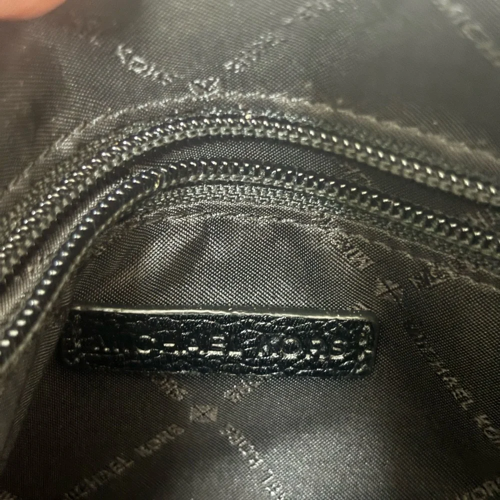 Michael Kors Nicole Black Pebbled Leather Shoulder Bag NWT